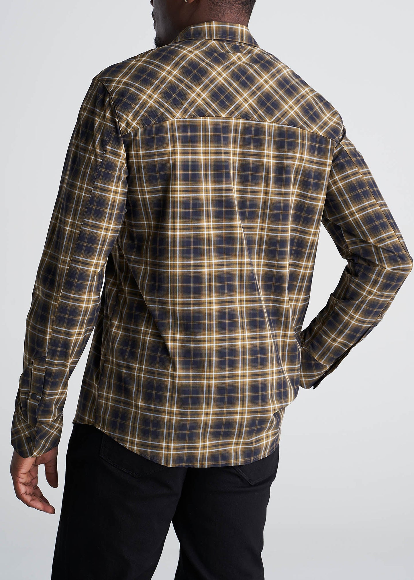 Tall Men's Hiking Snap-Front Shirt in Cedarwood