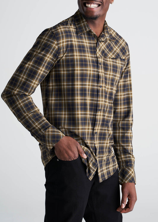 American_Tall_Men_Hiking_Shirt_Button_Down_CedarWood-Side