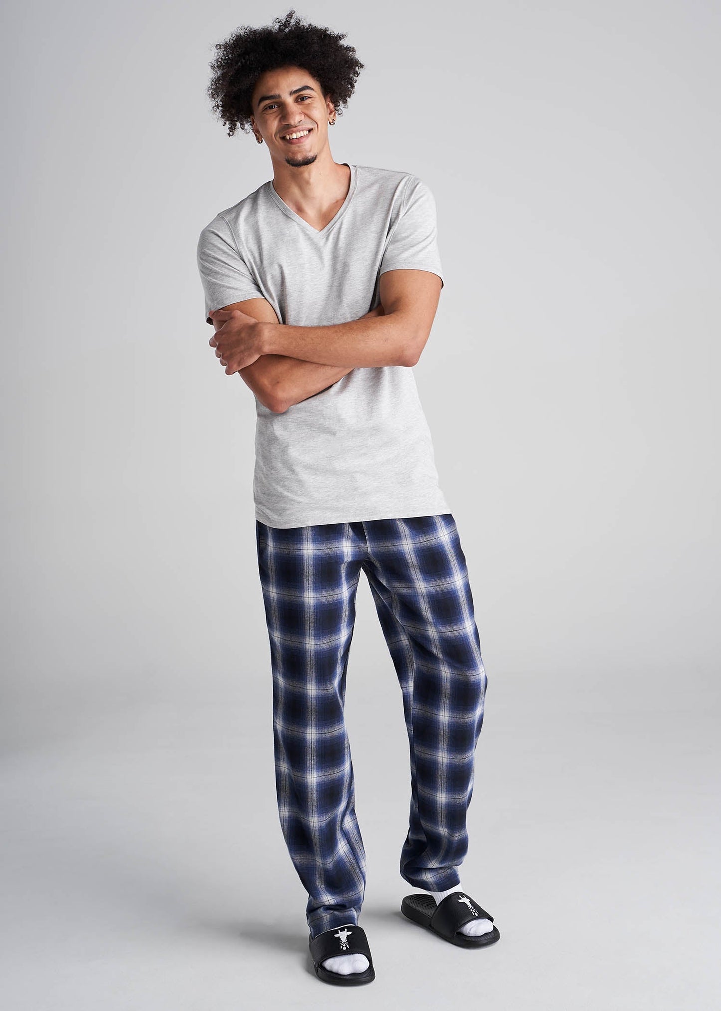 American_Tall_Men_Mens_Pajama_Pant_BlueGrey_Plaid-Full
