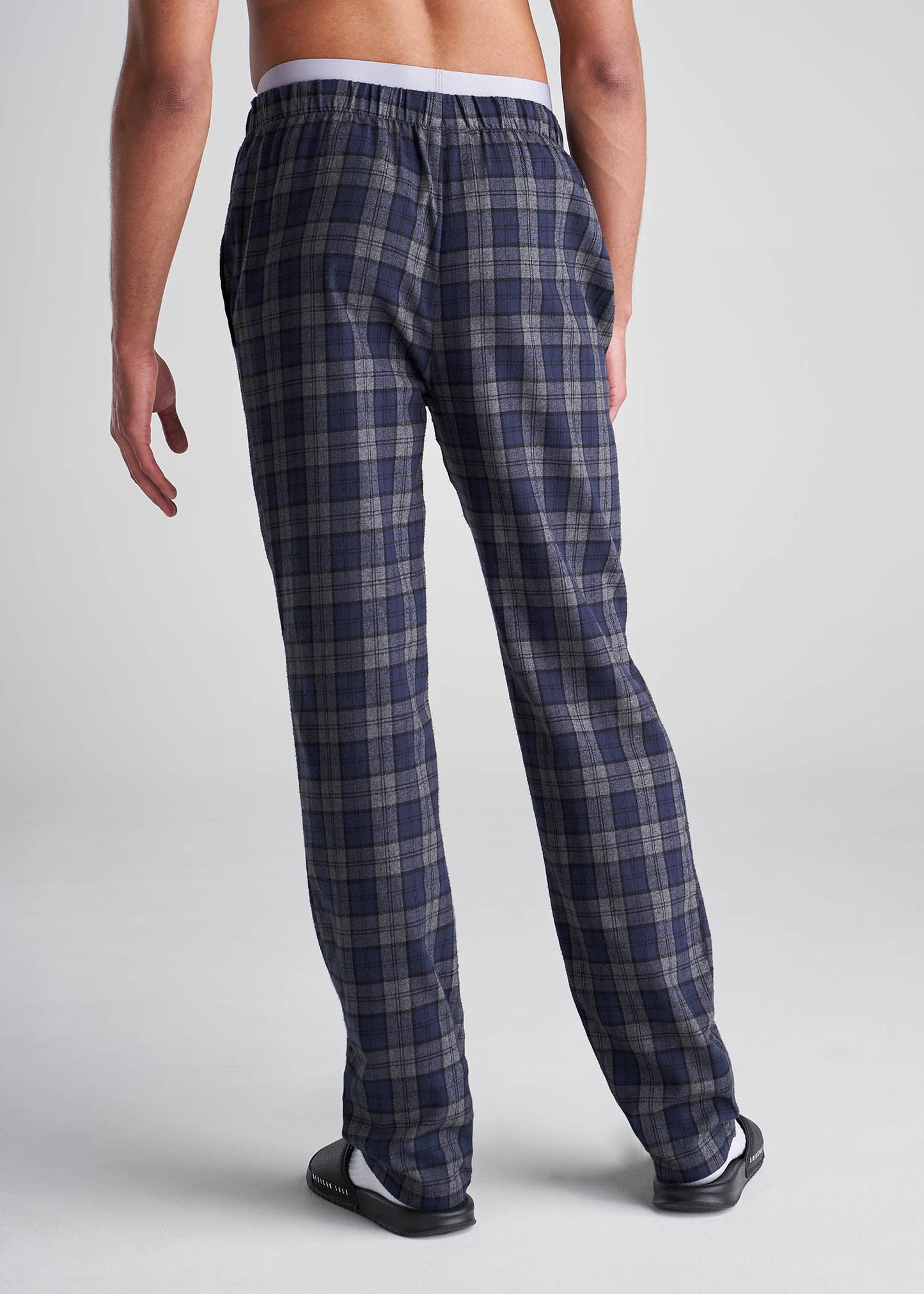 American_Tall_Men_Mens_Pajama_Pant_CharcoalMelangeNavy_Plaid-Back