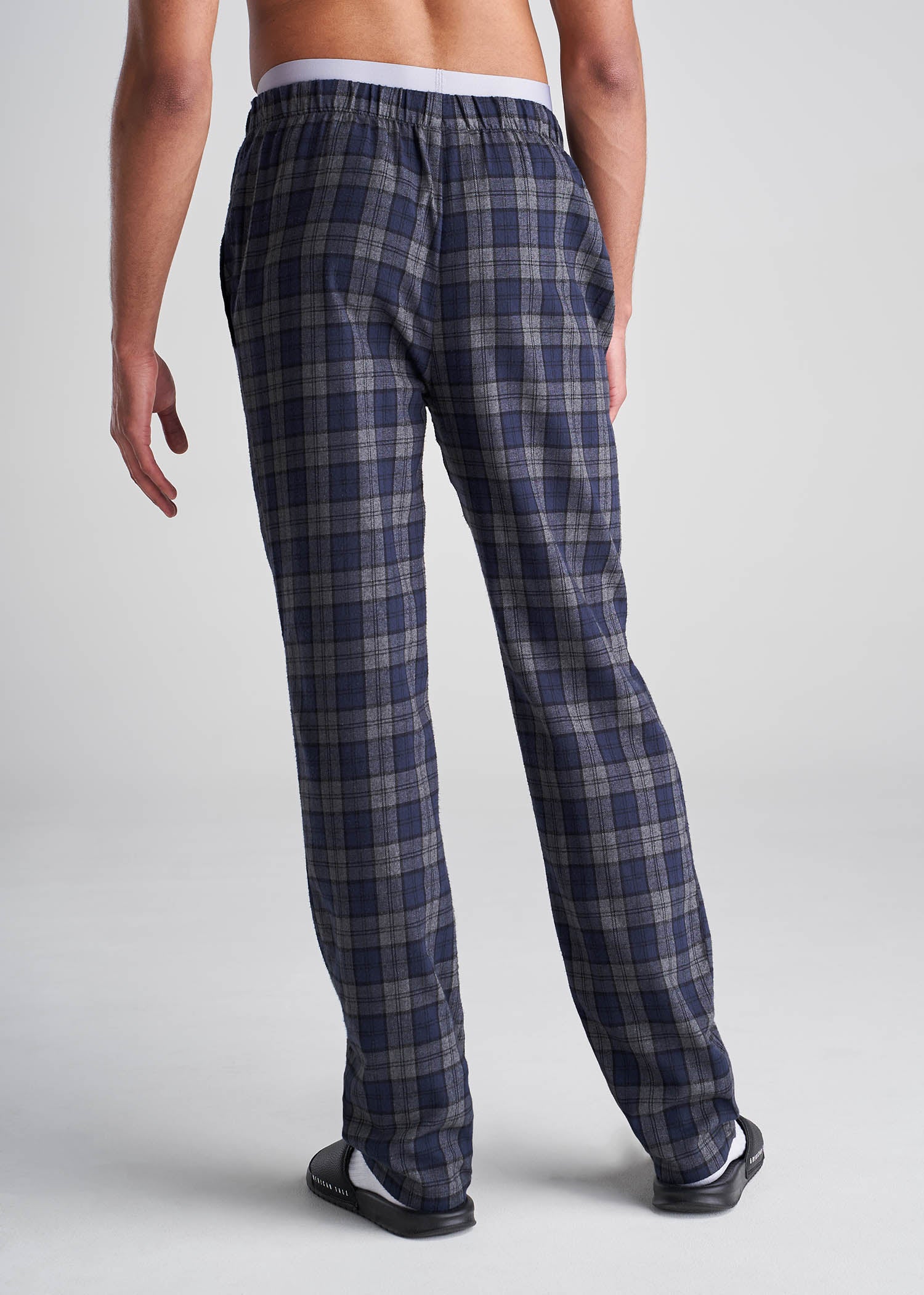 American_Tall_Men_Mens_Pajama_Pant_CharcoalMelangeNavy_Plaid-Back