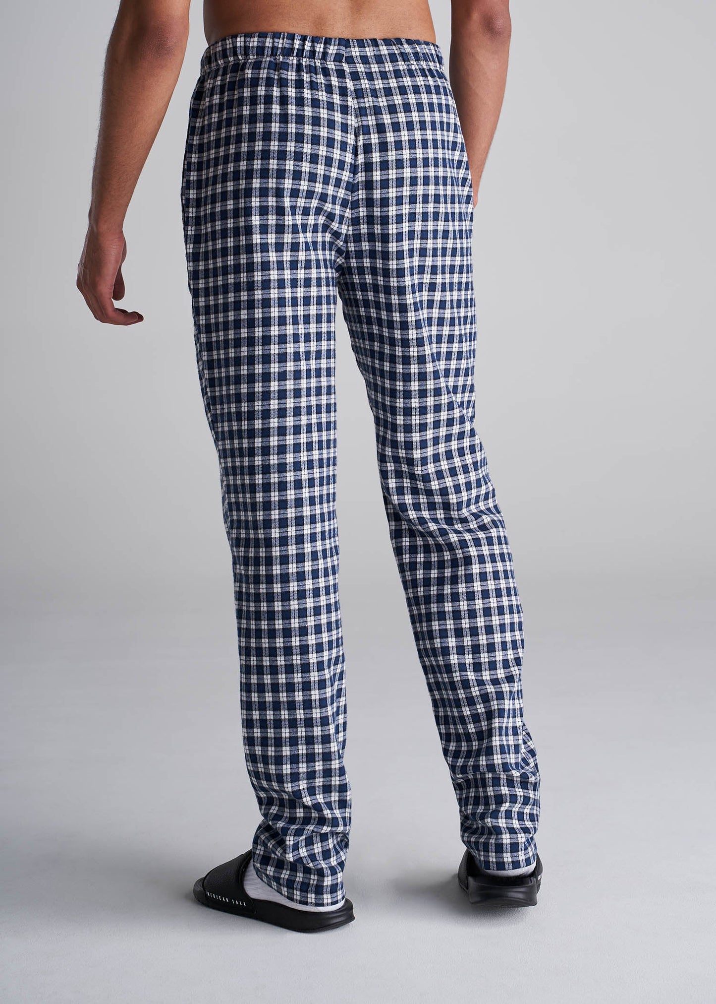American_Tall_Men_Mens_Pajama_Pant_NavyWhite_Plaid-Back