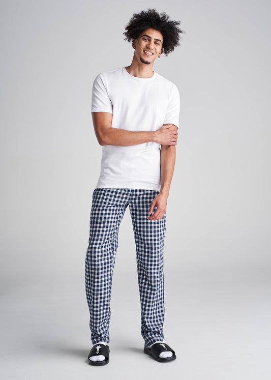 American_Tall_Men_Mens_Pajama_Pant_NavyWhite_Plaid-Full