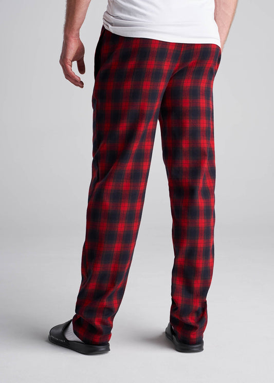 American_Tall_Men_Pajamas_Red_Black_Plaid-back