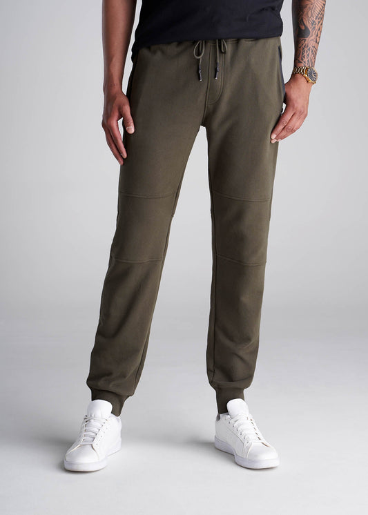 80-20 French Terry Men's Tall Jogger in Camo Green
