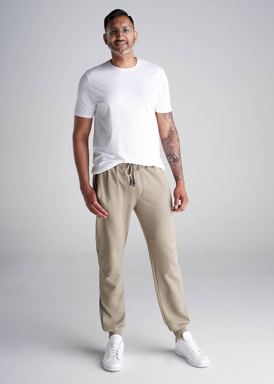 80-20 French Terry Men's Tall Jogger in Khaki