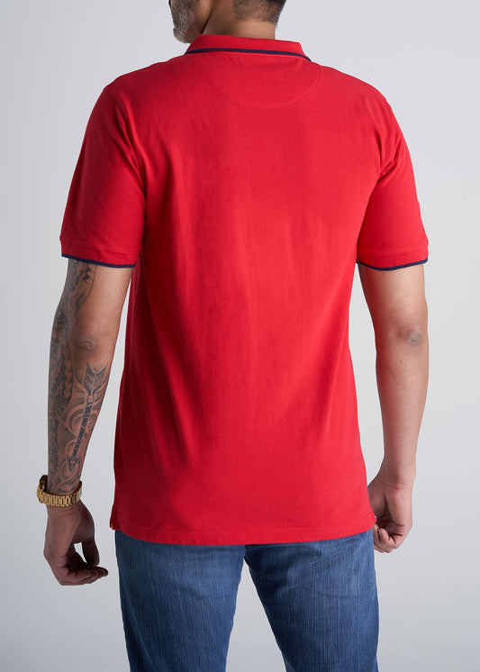 American_Tall_Mens_Basic_Polo_Tipping_Red_Navy-back