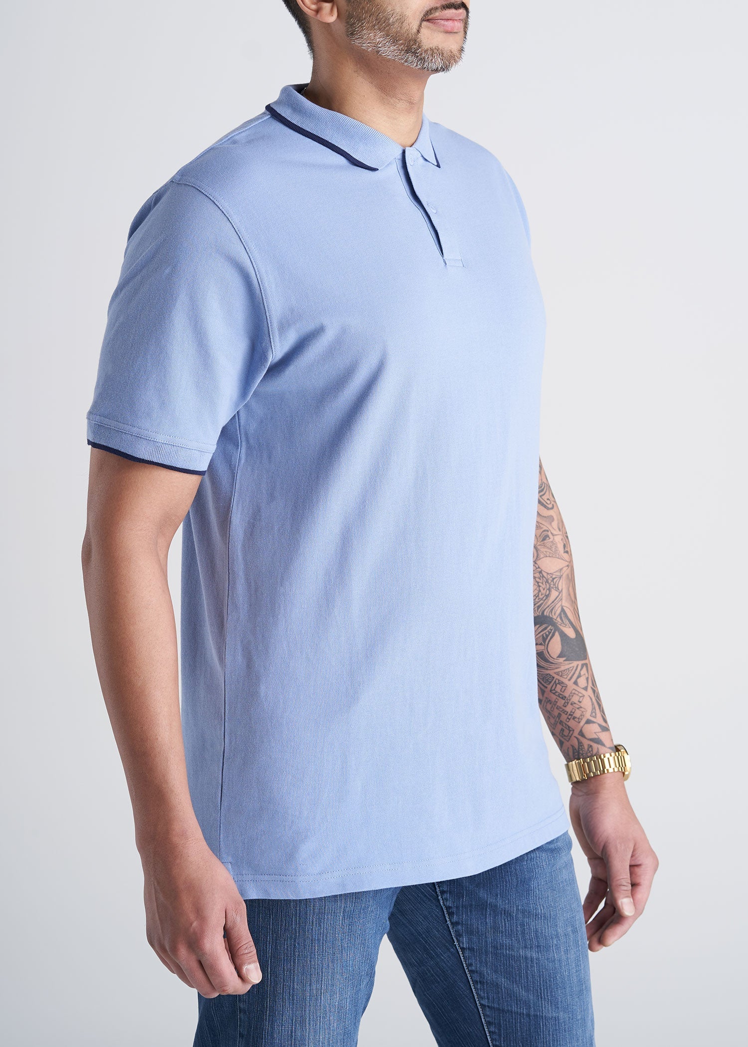 American_Tall_Mens_Basic_Polo_Tipping_SkyBlue_Navy-side
