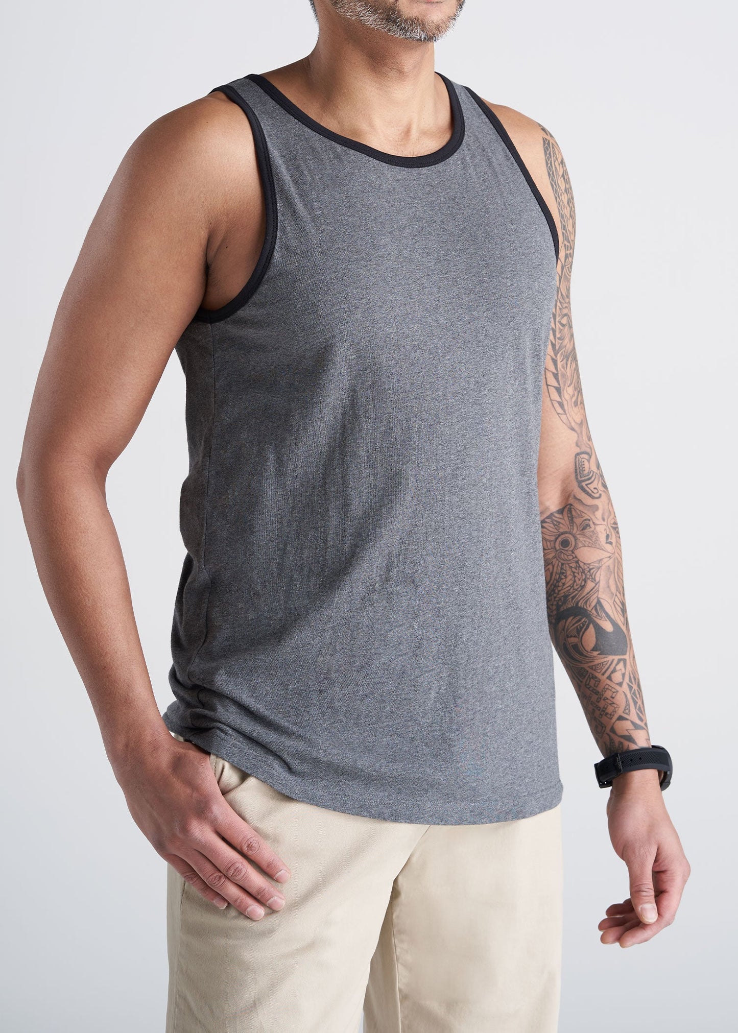 American_Tall_Mens_Beach_Tank_Space_charcoal_mix-front