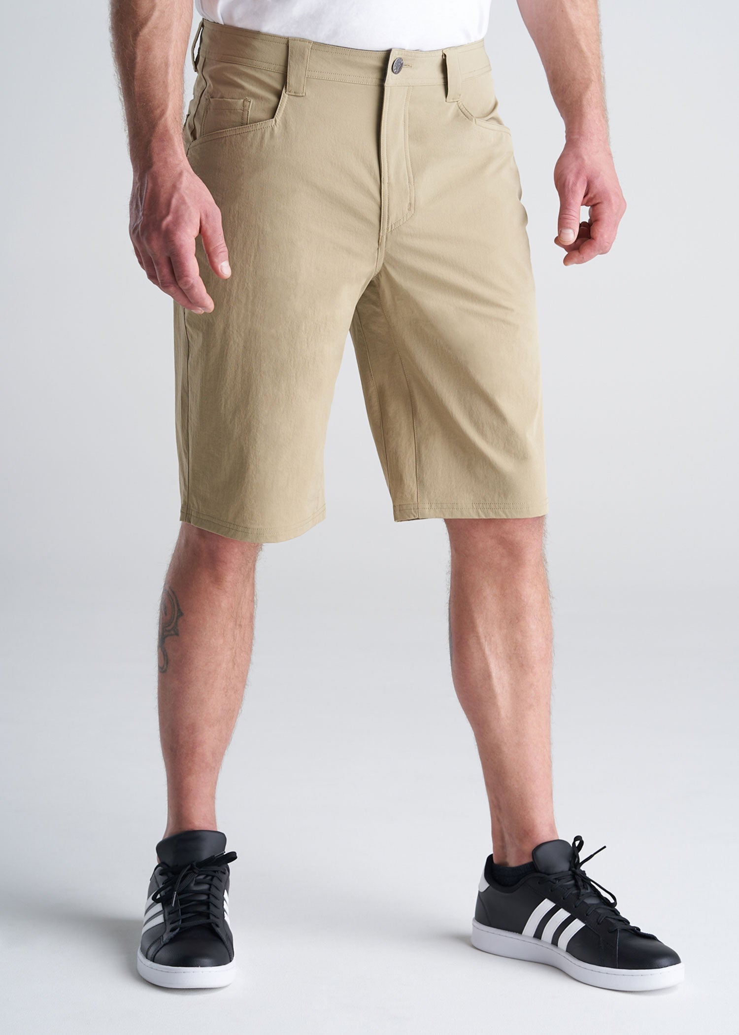 American_Tall_Mens_Hiking_Shorts_TanSolid-front