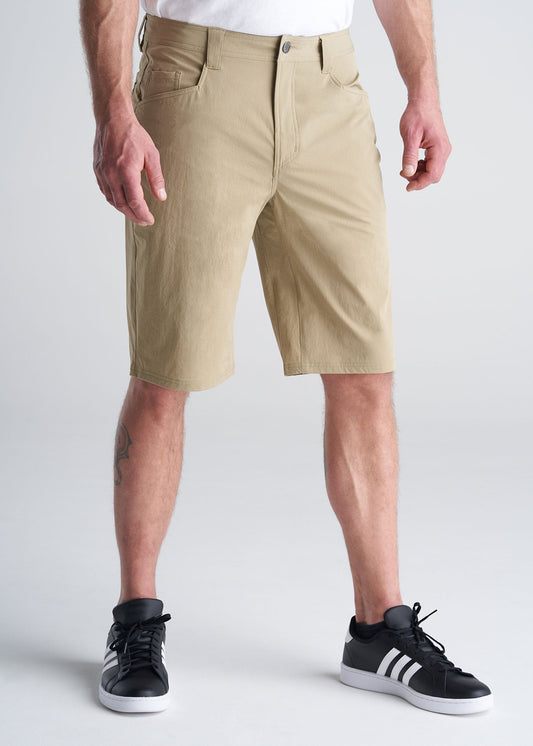 American_Tall_Mens_Hiking_Shorts_TanSolid-front