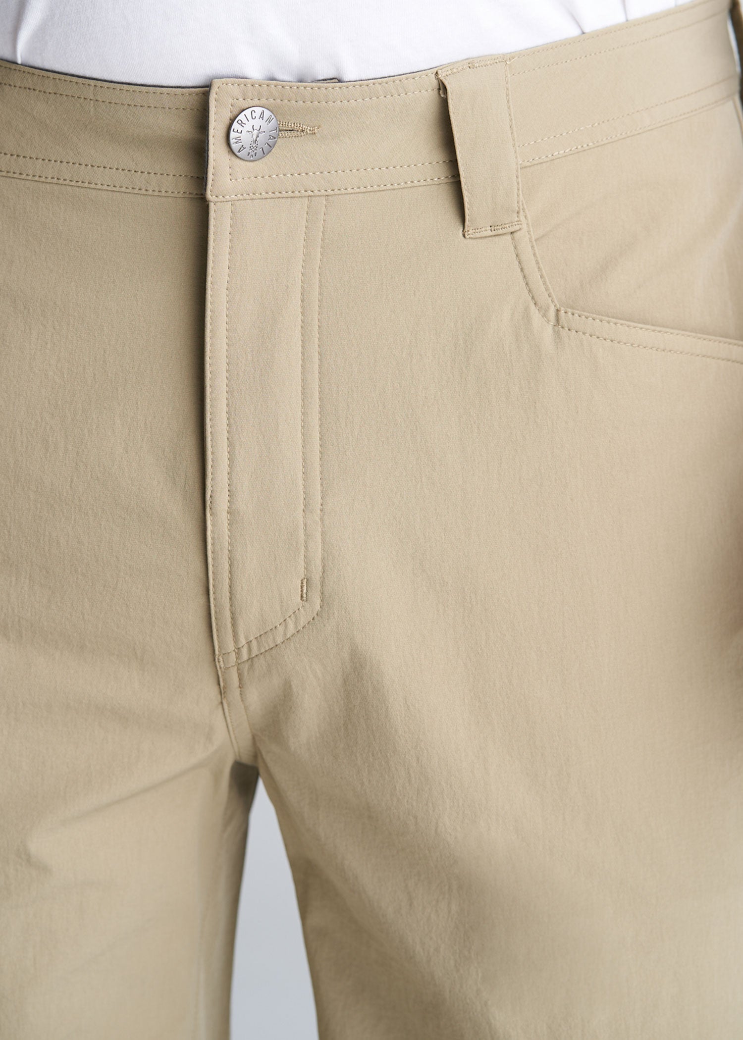 American_Tall_Mens_Hiking_Shorts_TanSolid-frontdetail
