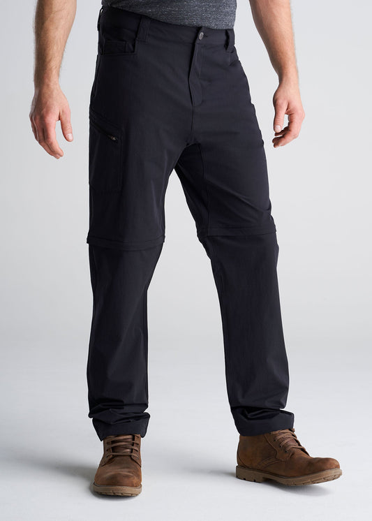 American_Tall_Mens_Hiking_Zipoff_Pant_Black-front