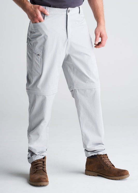 American_Tall_Mens_Hiking_Zipoff_Pant_LightGrey-front