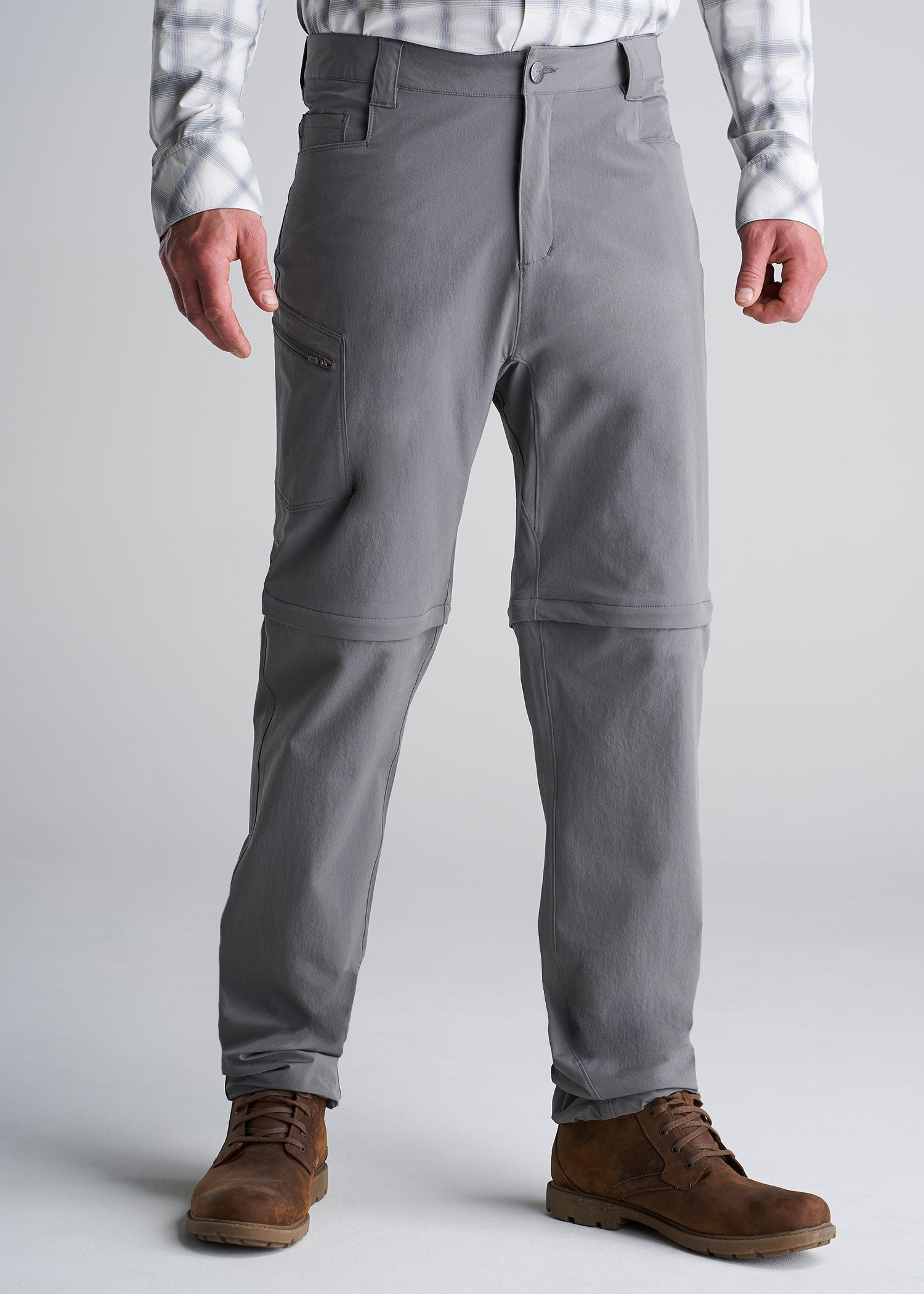 American_Tall_Mens_Hiking_Zipoff_Pant_MediumGrey-front