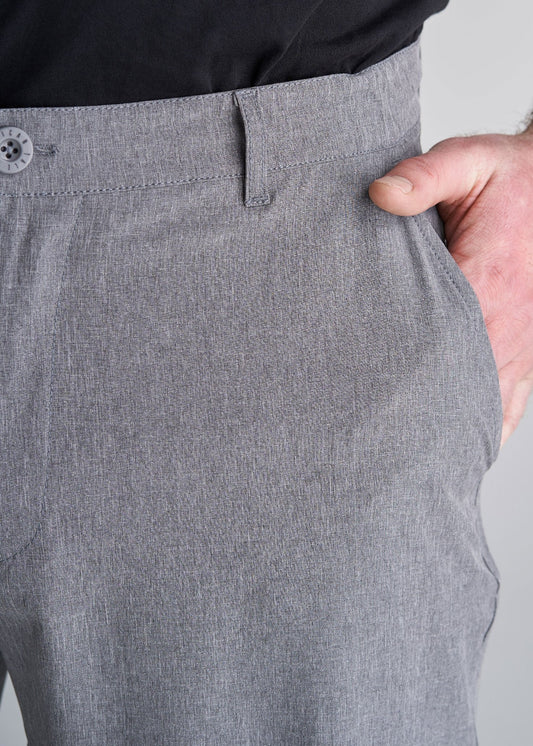 American_Tall_Mens_Hybrid_Shorts_charcoal_mix-Detail
