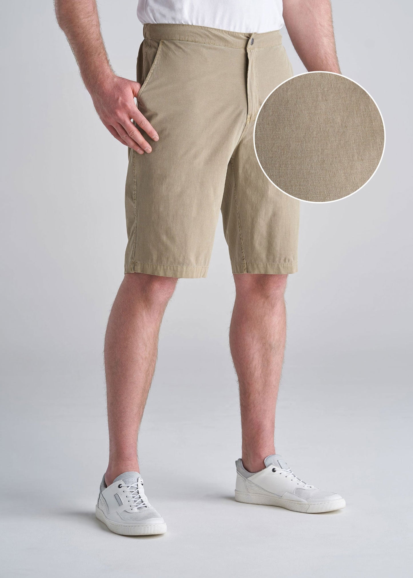 LJ&S Tall Deck Shorts for Men in Vintage Buck