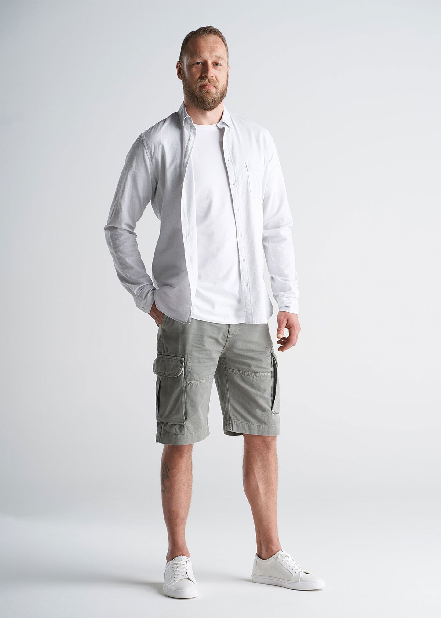 American_Tall_Mens_LongJohn_Cargo_Pocket_Shorts_MediumStonegrey-lifestyle