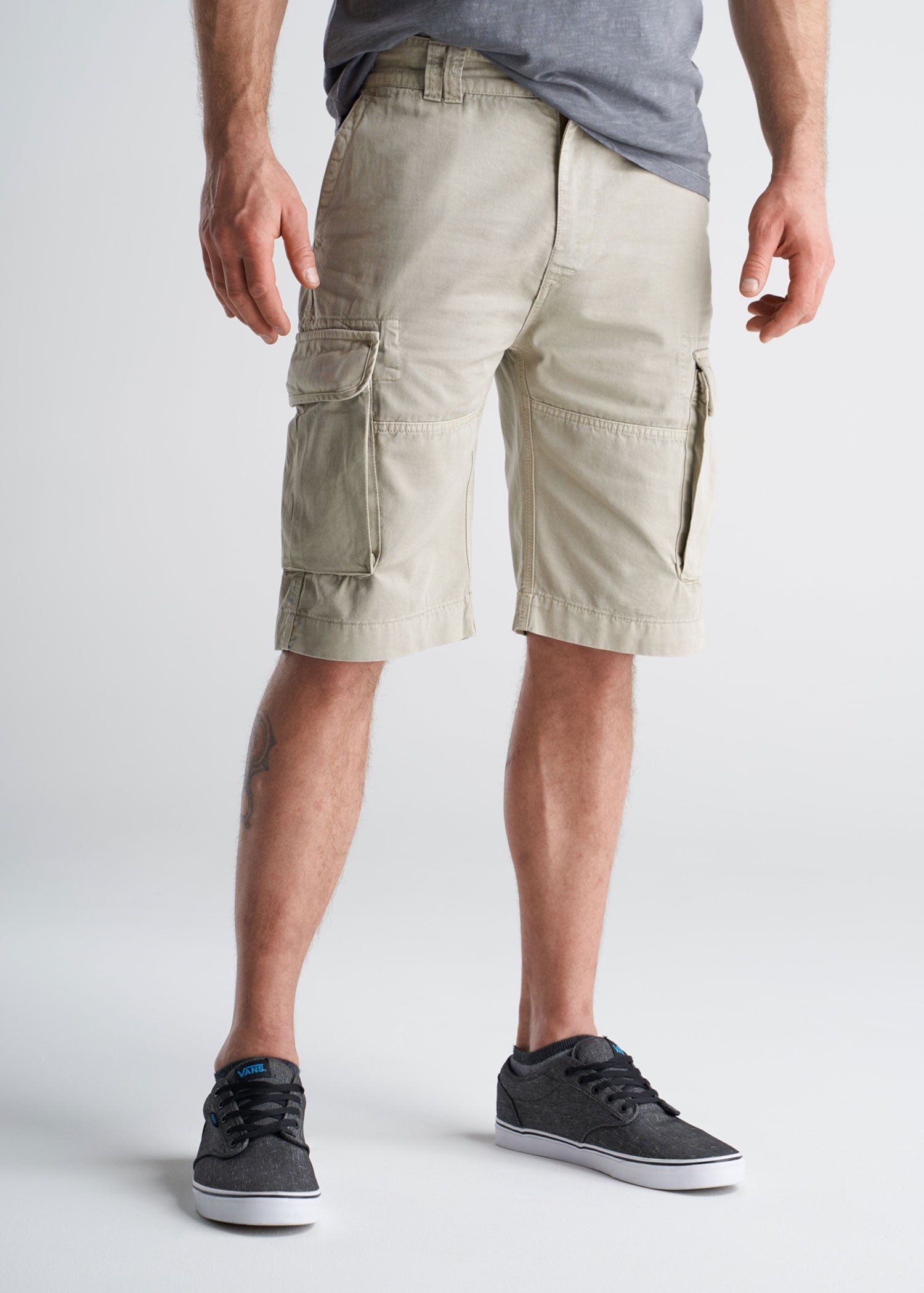 American_Tall_Mens_LongJohn_Cargo_Pocket_Shorts_VintageBuck-Front