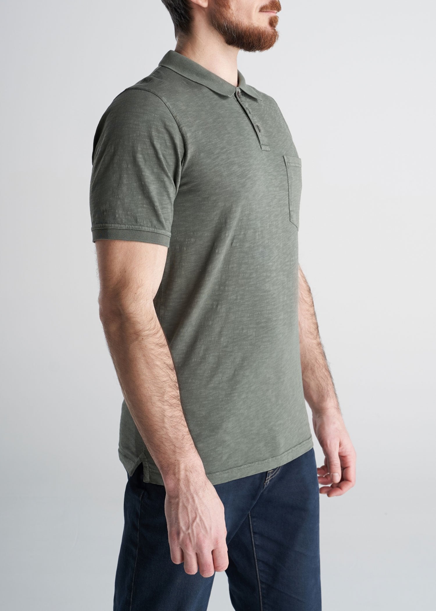 American_Tall_Mens_LongJohn_Slub_Polo_Vintage_CanoeGreen-side