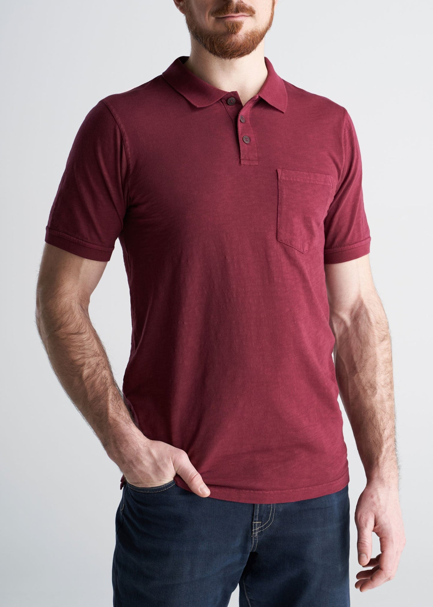 American_Tall_Mens_LongJohn_Slub_Polo_Vintage_SumacRed-Front