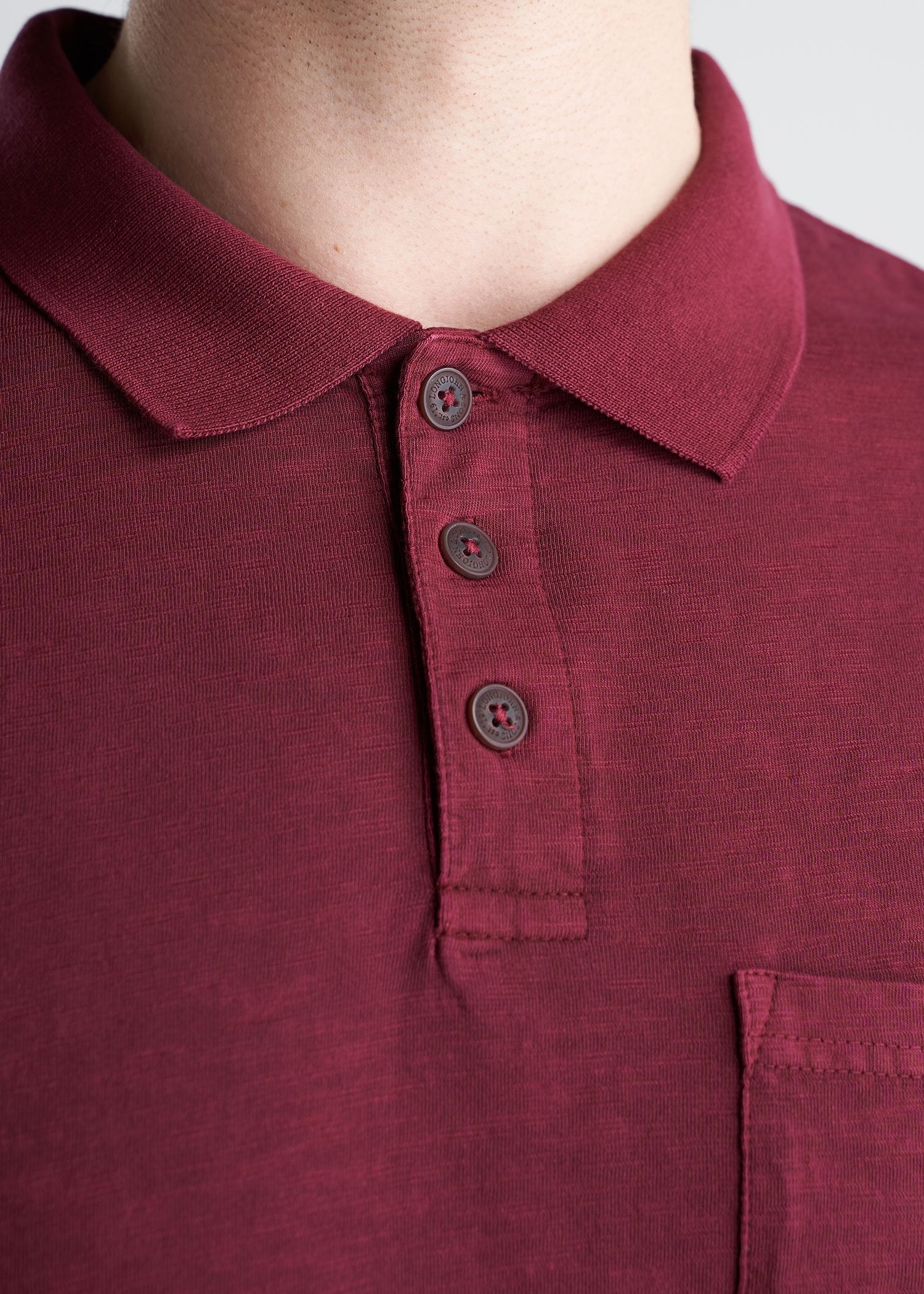 American_Tall_Mens_LongJohn_Slub_Polo_Vintage_SumacRed-buttons