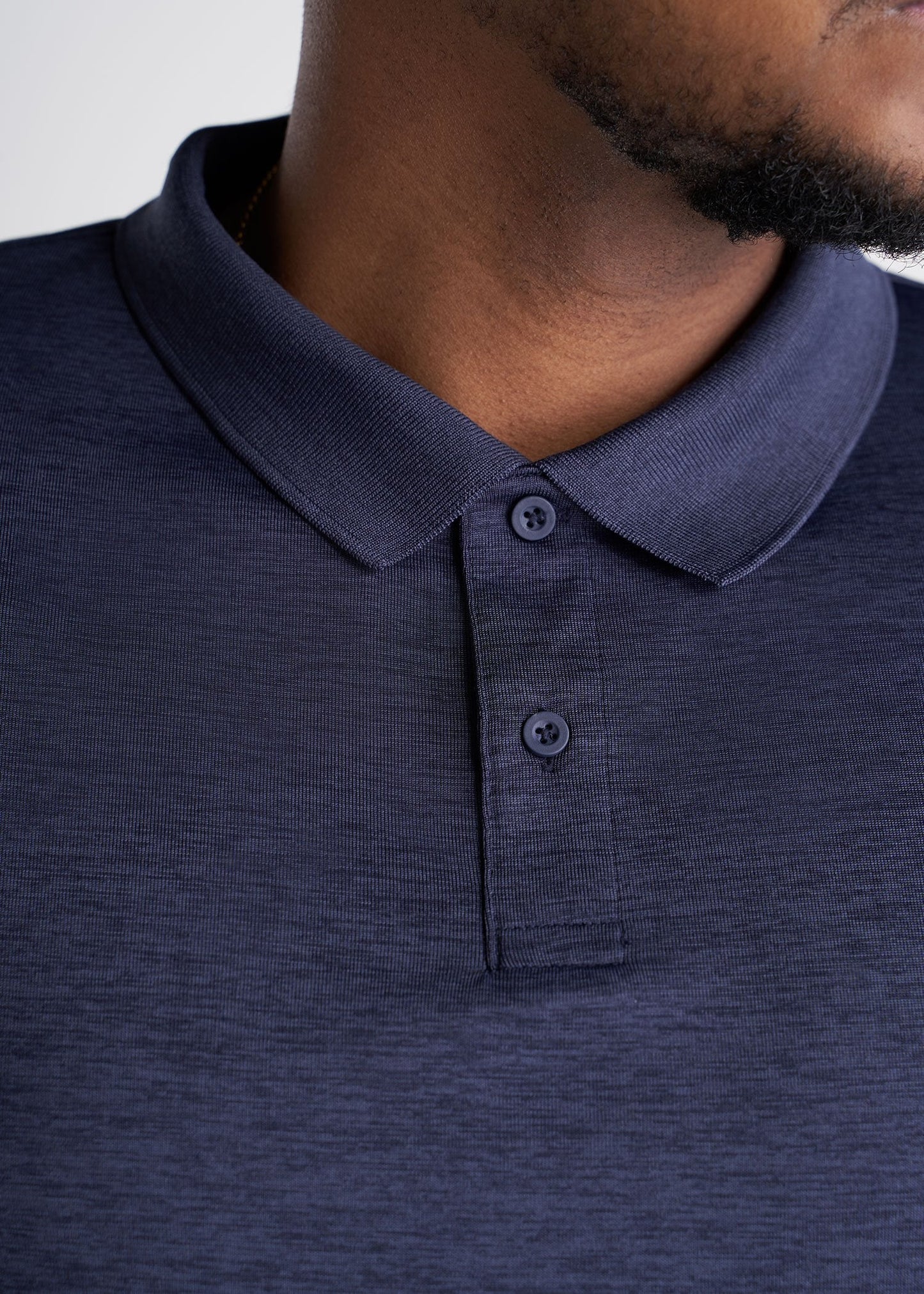 American_Tall_Mens_Performance_Golf_Polo_Inset_Sleeve_Bluemix-detail