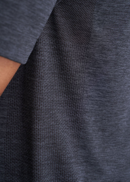 American_Tall_Mens_Performance_Golf_Polo_Inset_Sleeve_Charcoalmix-fabric.