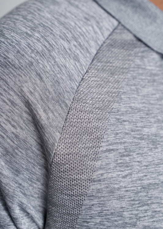 American_Tall_Mens_Performance_Golf_Polo_Raglan_Sleeve_Greymix-sleeveside