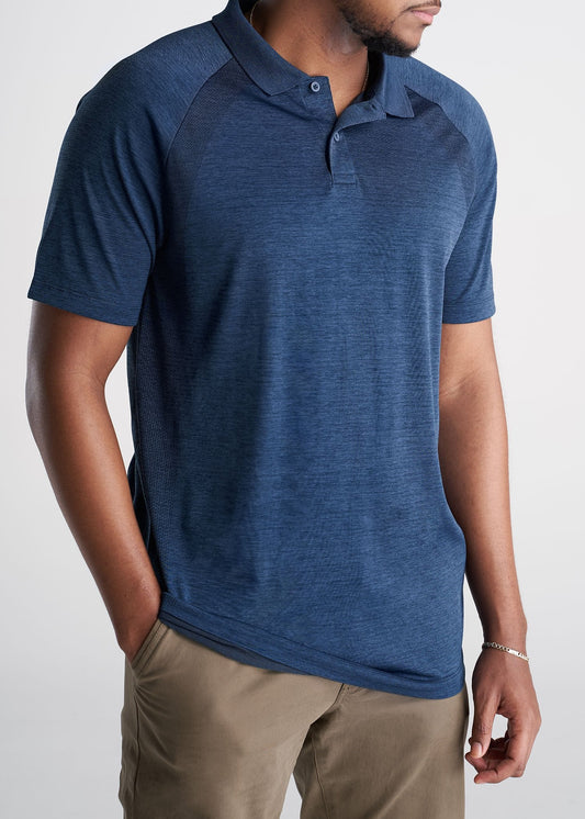 American_Tall_Mens_Performance_Golf_Polo_Raglan_Sleeve_Navymix-front