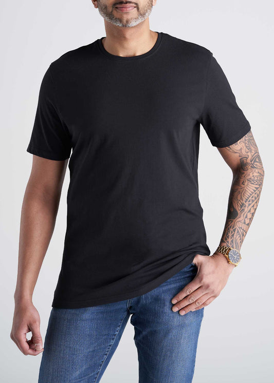 American_Tall_Mens_SS_Everyday_Cotton_Crewneck_Black-front