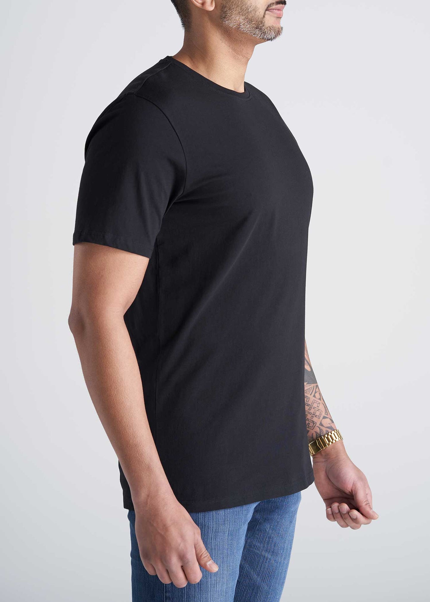 American_Tall_Mens_SS_Everyday_Cotton_Crewneck_Black-side