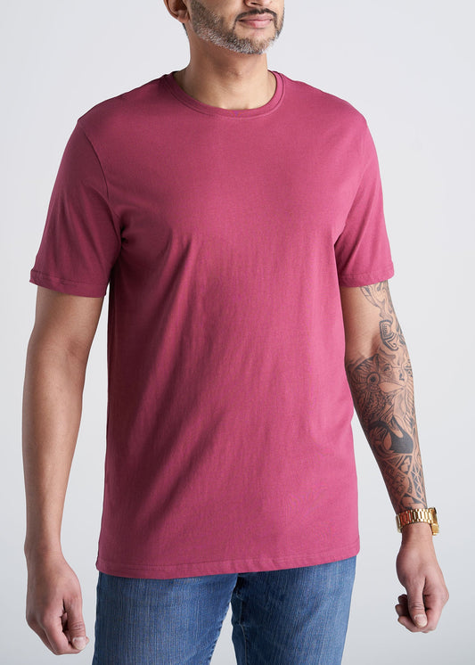 American_Tall_Mens_SS_Everyday_Cotton_Crewneck_Garnet_Red-front