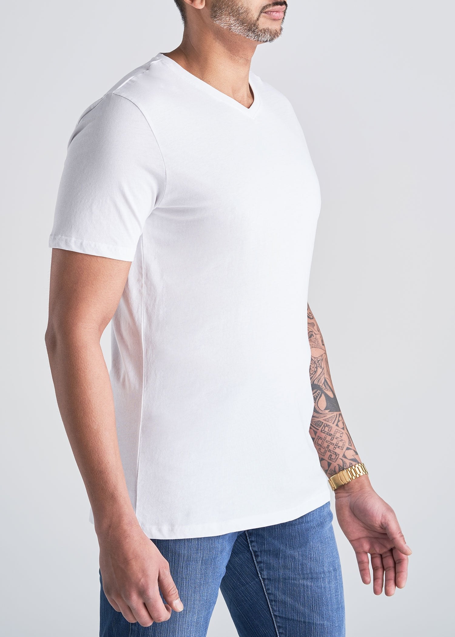 American_Tall_Mens_SS_Everyday_Cotton_Vneck_white-side