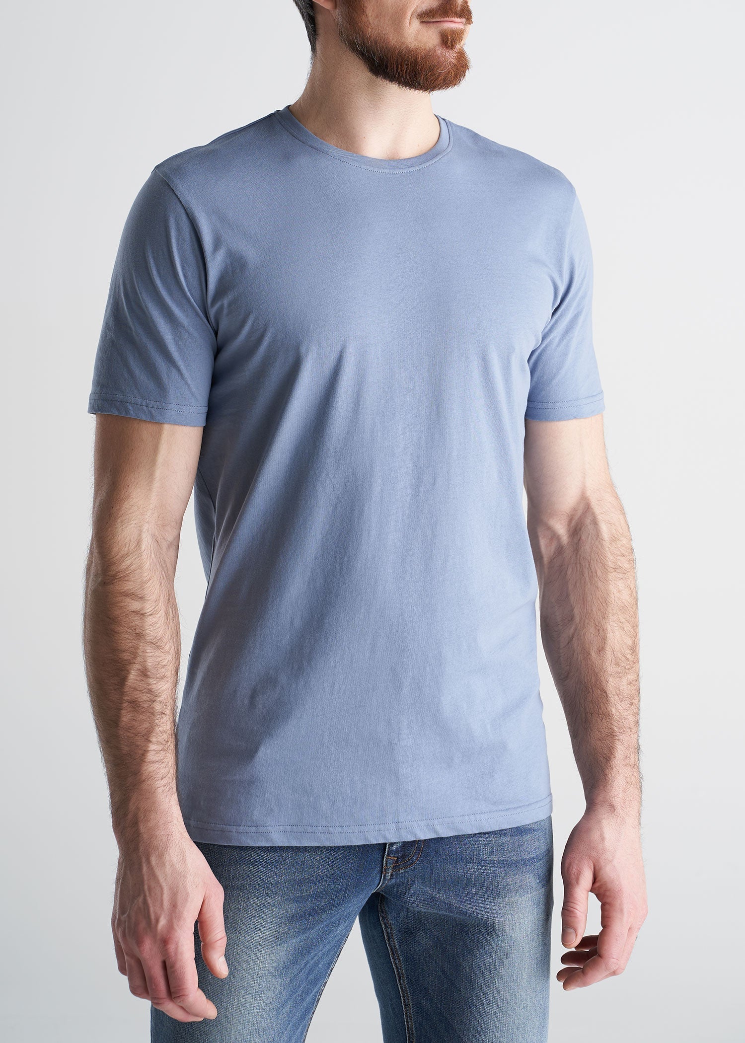 American_Tall_Mens_SS_Everyday_Crewneck_Chambray-front