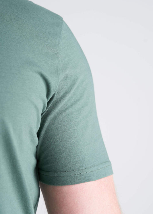 American_Tall_Mens_SS_Everyday_Crewneck_Tee_forest_Green-sleeve