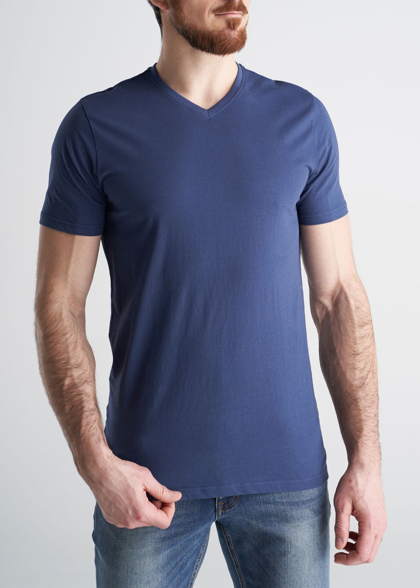 American_Tall_Mens_SS_Everyday_V-Neck-Front