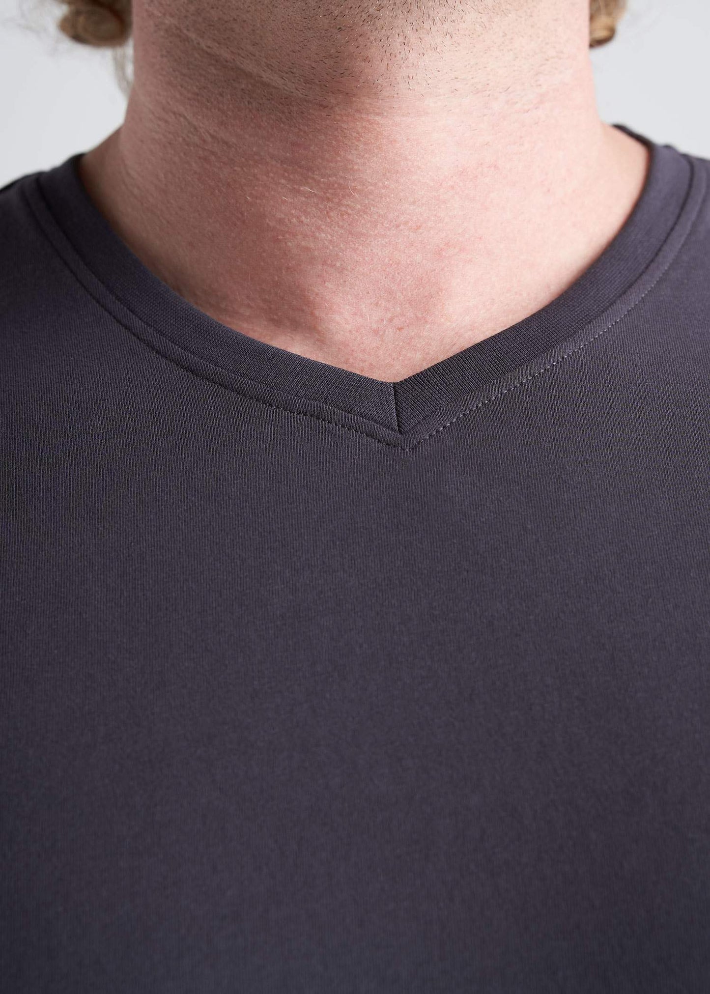 American_Tall_Mens_SS_Everyday_Vneck_Tee_Charcoal-neck