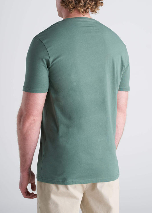 American_Tall_Mens_SS_Everyday_vneck_Tee_ForestGreen-back
