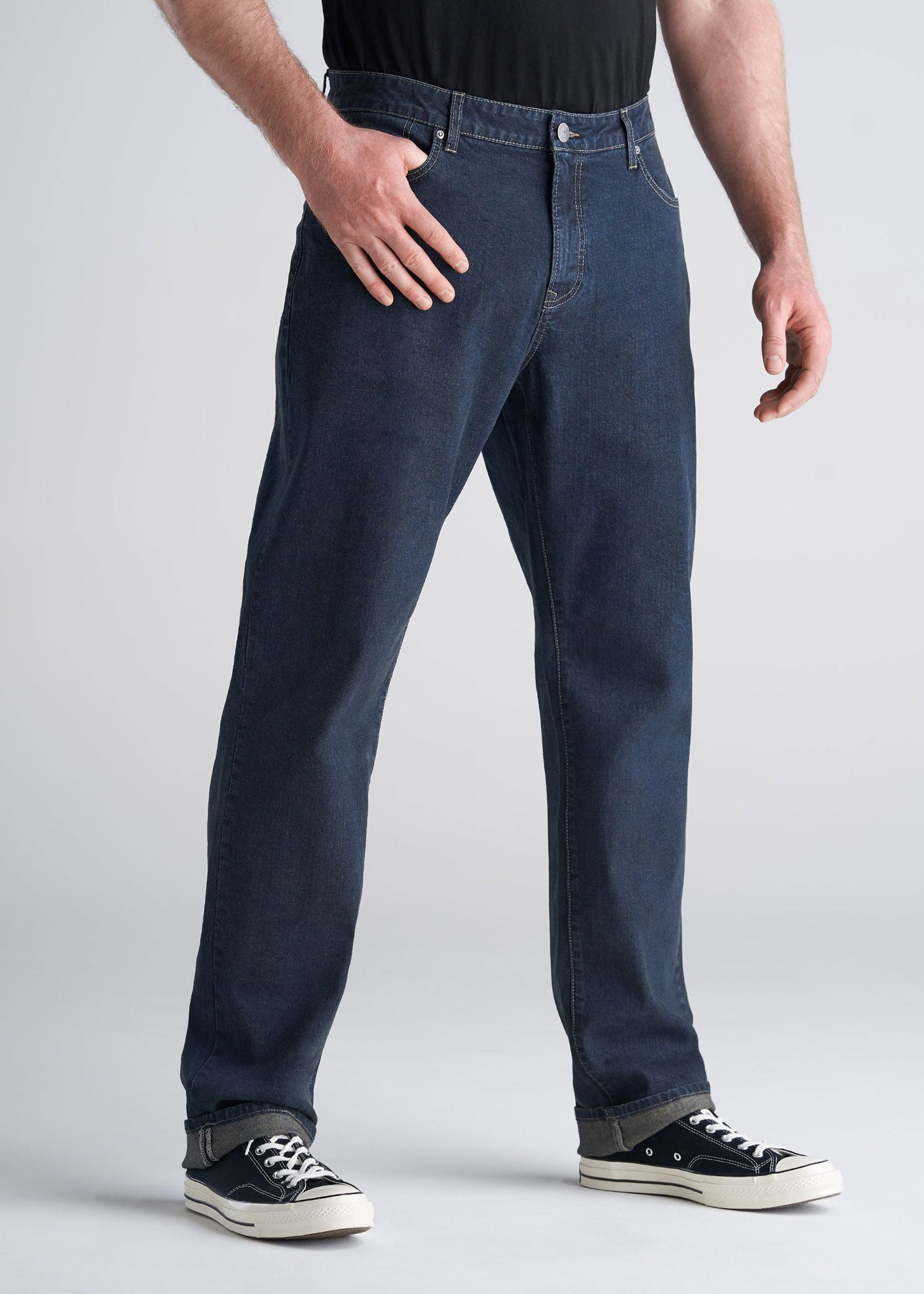 American_Tall_Mens_Semi_Relaxed_Dark_Rinse-frontcuff