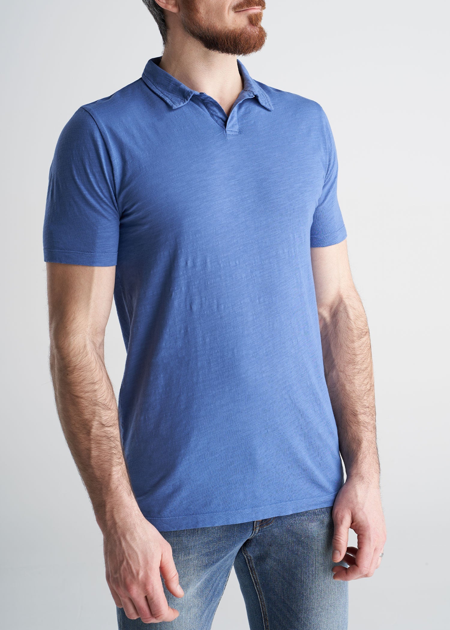 American_Tall_Mens_Slub_Polo_AirforceBlue-Front
