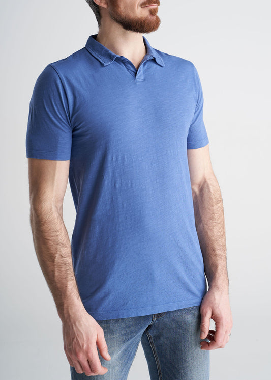 American_Tall_Mens_Slub_Polo_AirforceBlue-Front