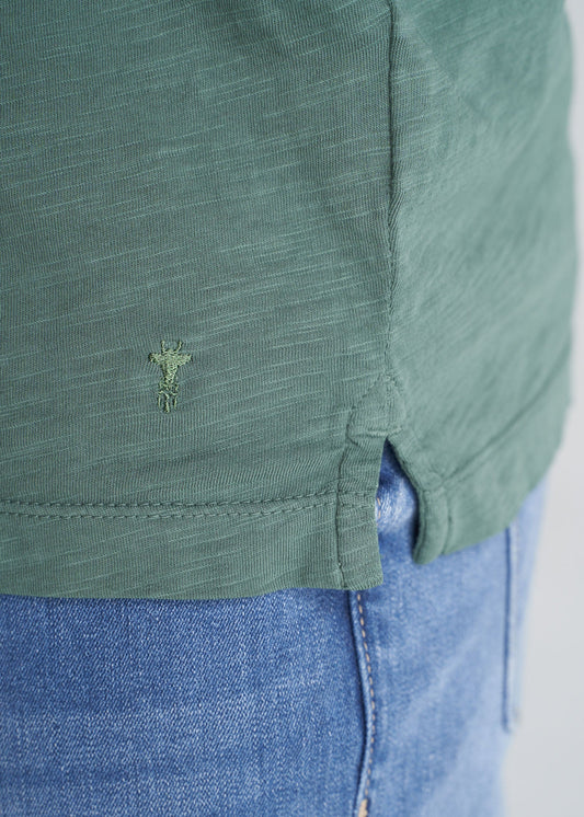 American_Tall_Mens_Slub_Polo_ForestGreen-logo