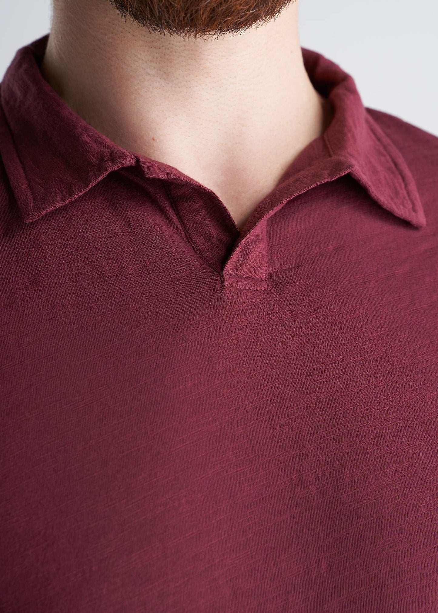 American_Tall_Mens_Slub_Polo_GarnetRed-detail