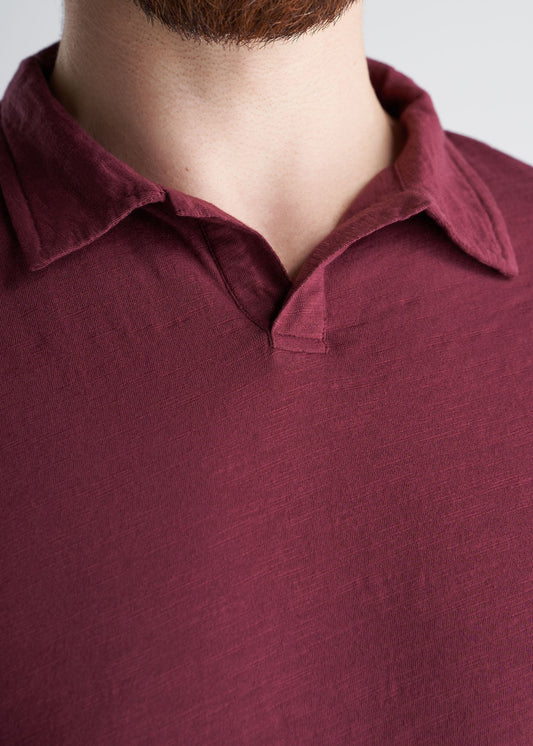 American_Tall_Mens_Slub_Polo_GarnetRed-detail