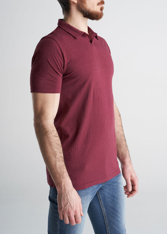 American_Tall_Mens_Slub_Polo_GarnetRed-side