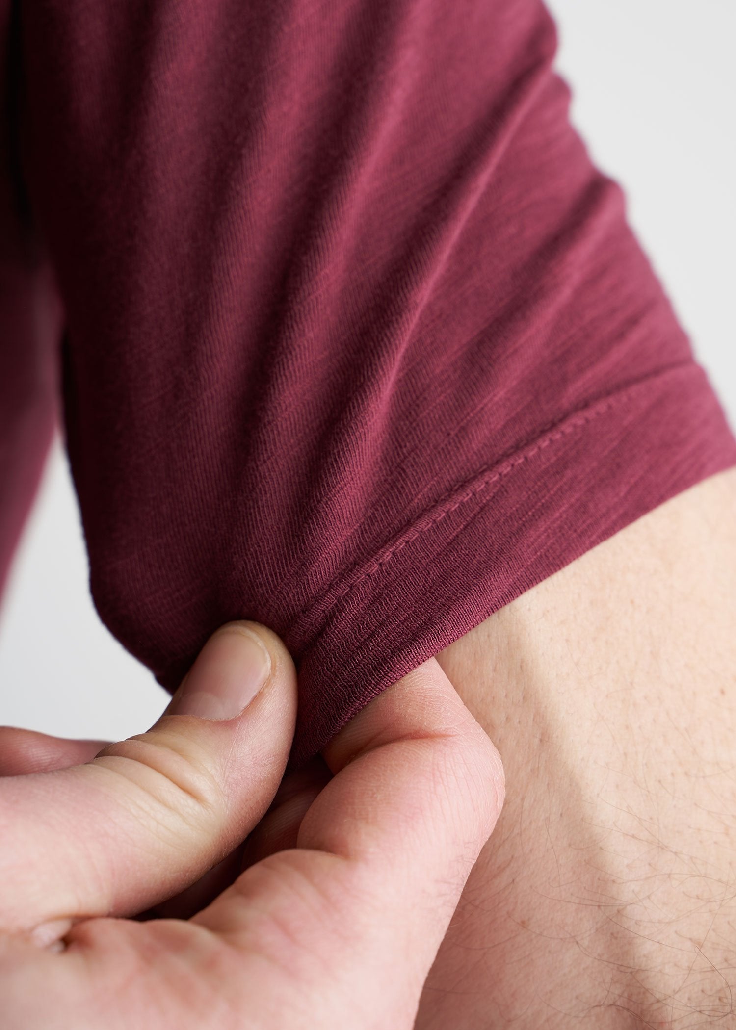 American_Tall_Mens_Slub_Polo_GarnetRed-sleeve