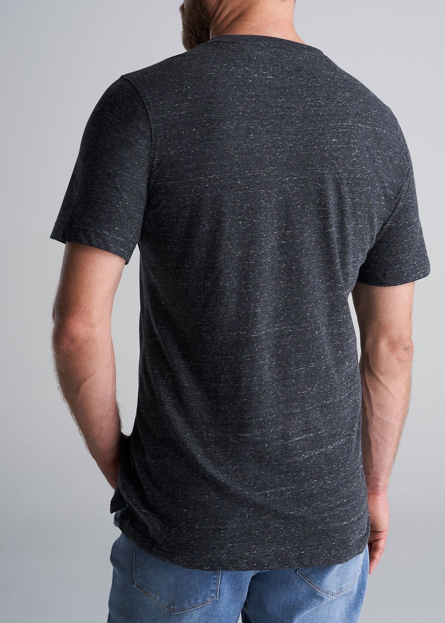 American_Tall_Mens_Tri_Blend_Short_Sleeve_Henley_Charcoal-back