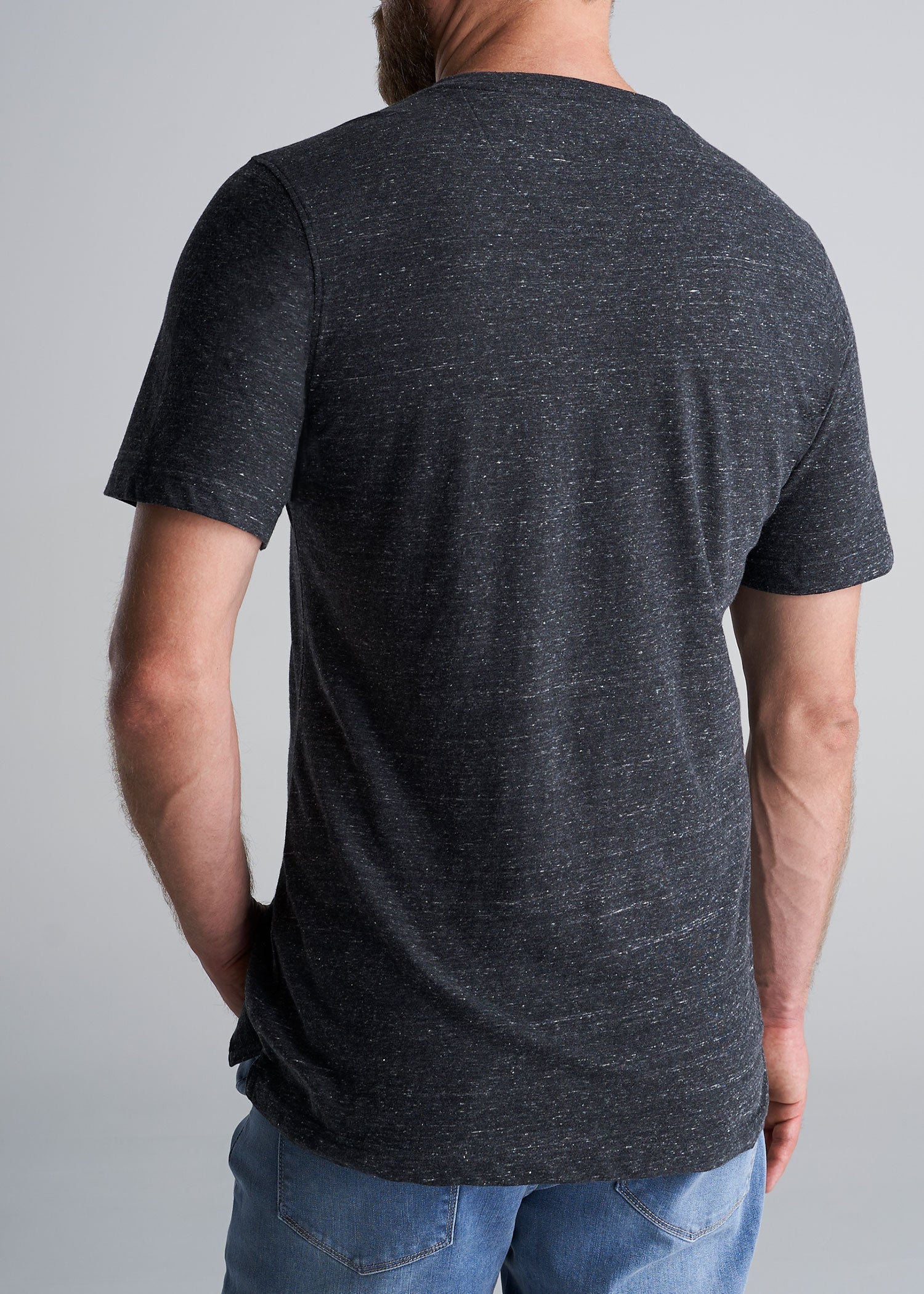 American_Tall_Mens_Tri_Blend_Short_Sleeve_Henley_Charcoal-back