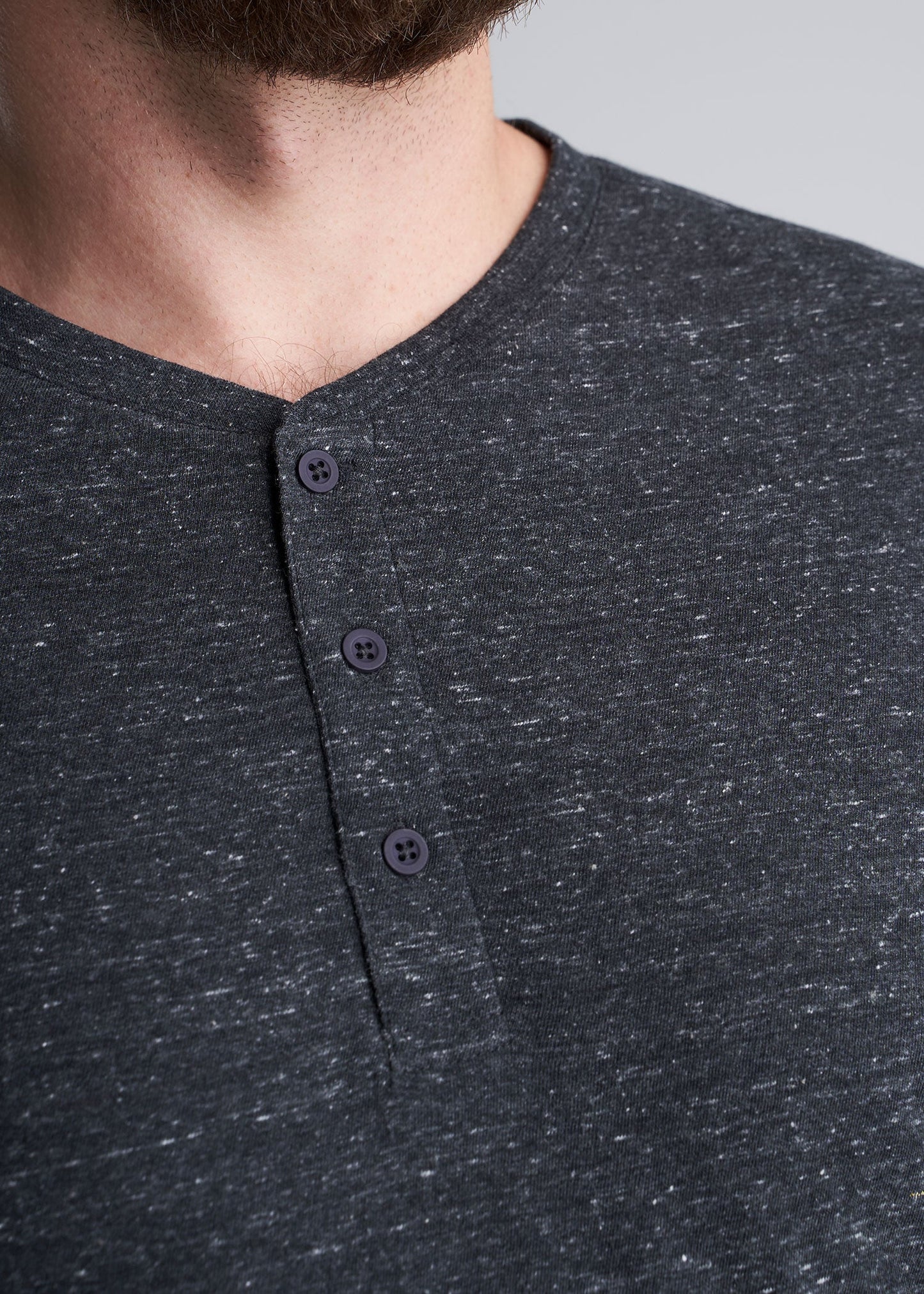 American_Tall_Mens_Tri_Blend_Short_Sleeve_Henley_Charcoal-detail